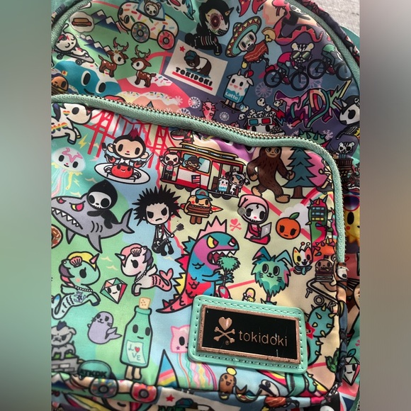 Tolidoki Mini Backpack with chains on straps - Picture 2 of 10